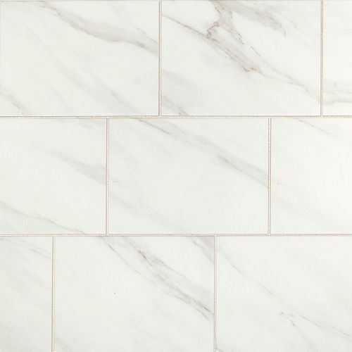 Selwyn Bianco Calacatta Glossy 10 in. x 14 in. Glazed Ceramic Wall Tile