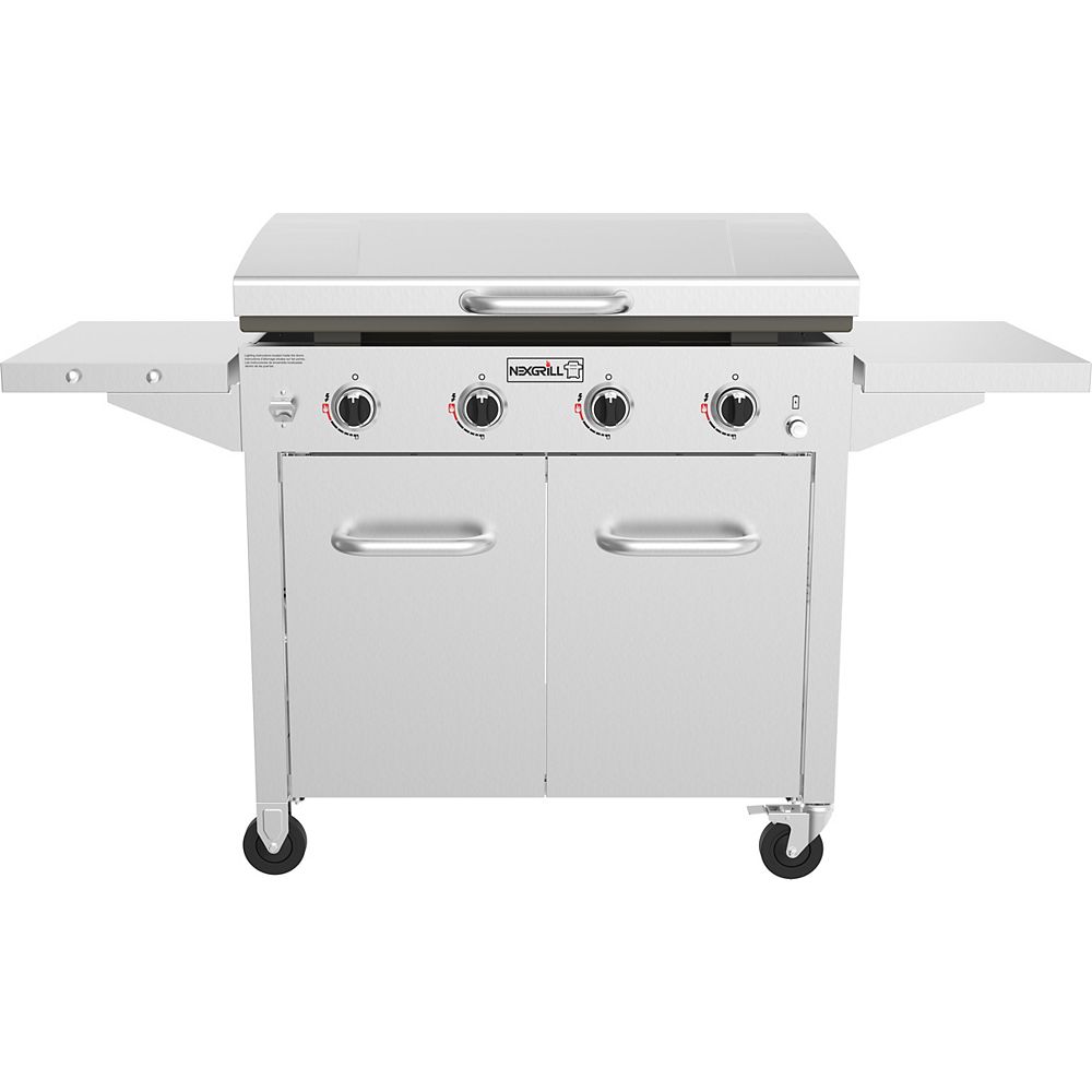 NexGrill 4-Burner Propane Gas Grill in Stainless Steel with 721 sq Nexgrill 4 Burner Gas Grill Stainless Steel
