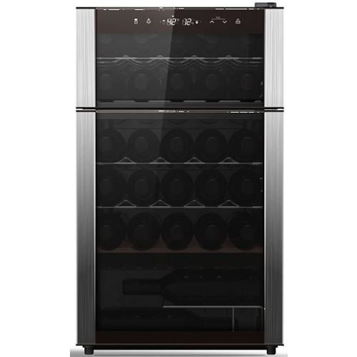 29-Bottle Dual Zone Wine Cooler in Stainless Steel