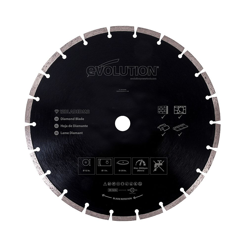 Evolution Power Tools 12 inch Diamond Masonry Blade The Home Depot Canada