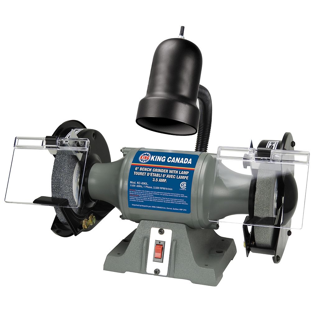 King Canada 6 inch Bench Grinder With Light The Home Depot Canada