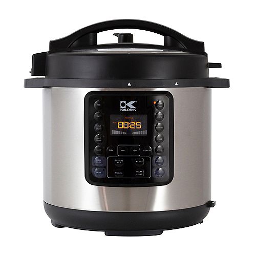 Kalorik 6 Quart 10-in-1 Multi Use Pressure Cooker, Stainless Steel