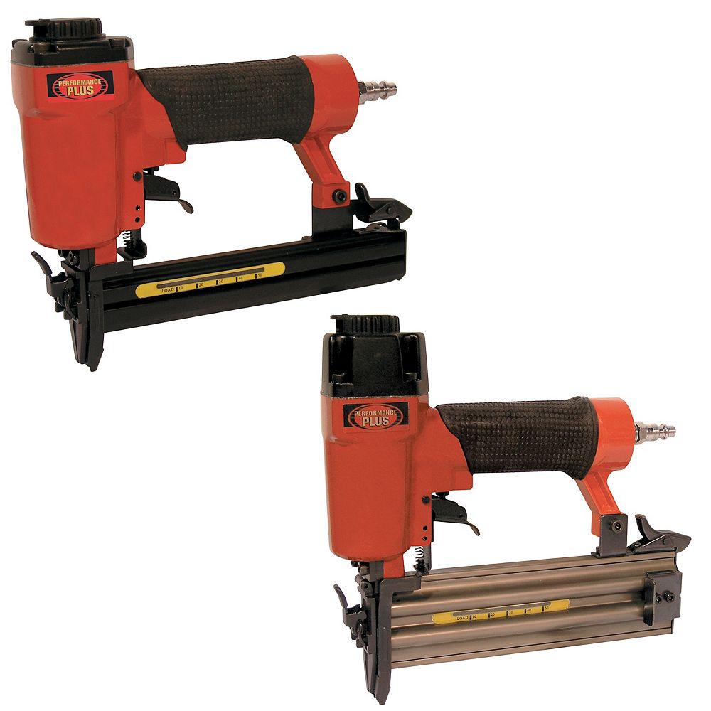 King Canada 18 Gauge 2 inch Brad Nailer / 1 inch Narrow Crown Stapler Combo Kit The Home Depot