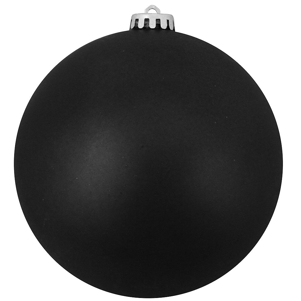 Northlight Matte Jet Black Shatterproof Christmas Ball Ornament 10 ...