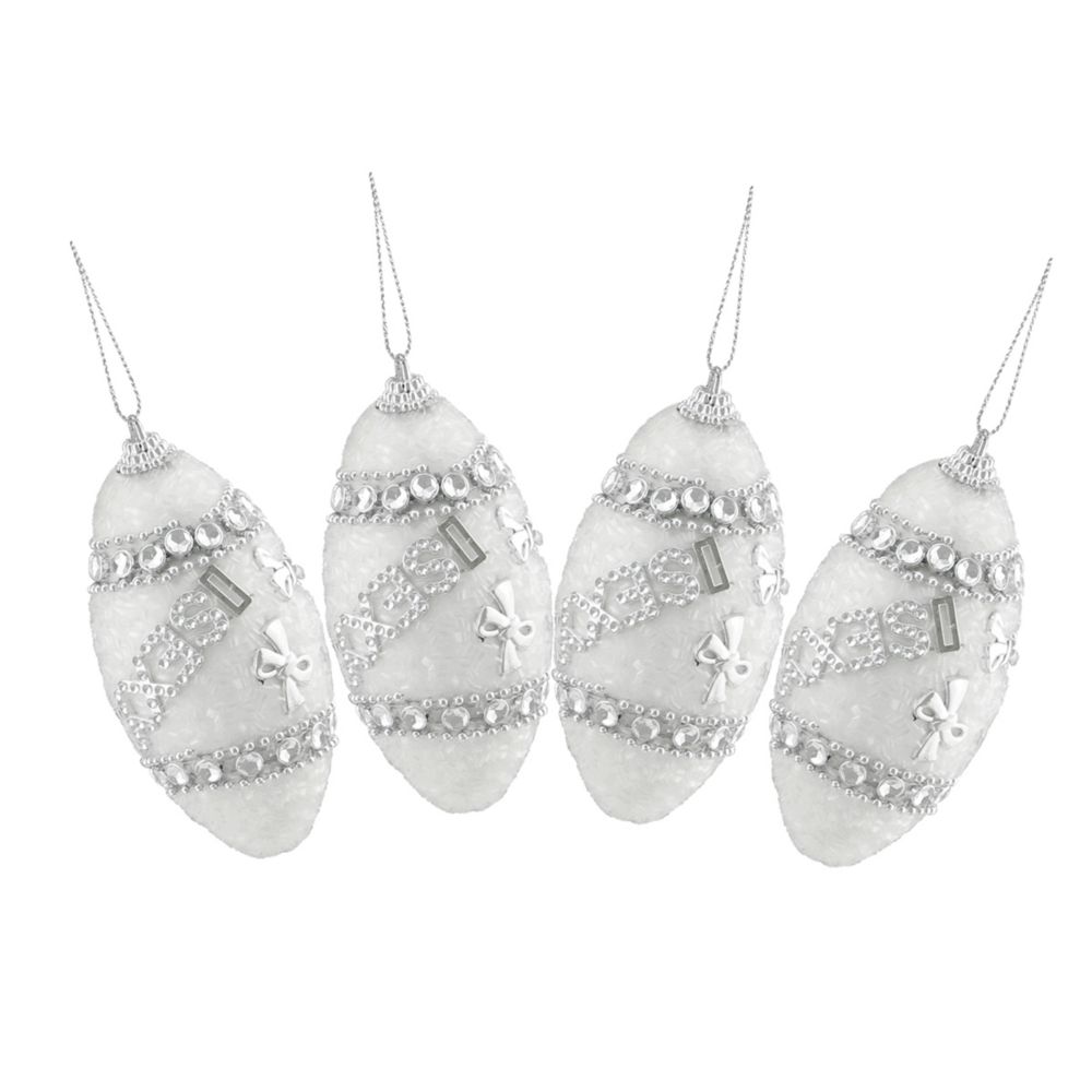 Silver Glittered Shatterproof Finial main image 0