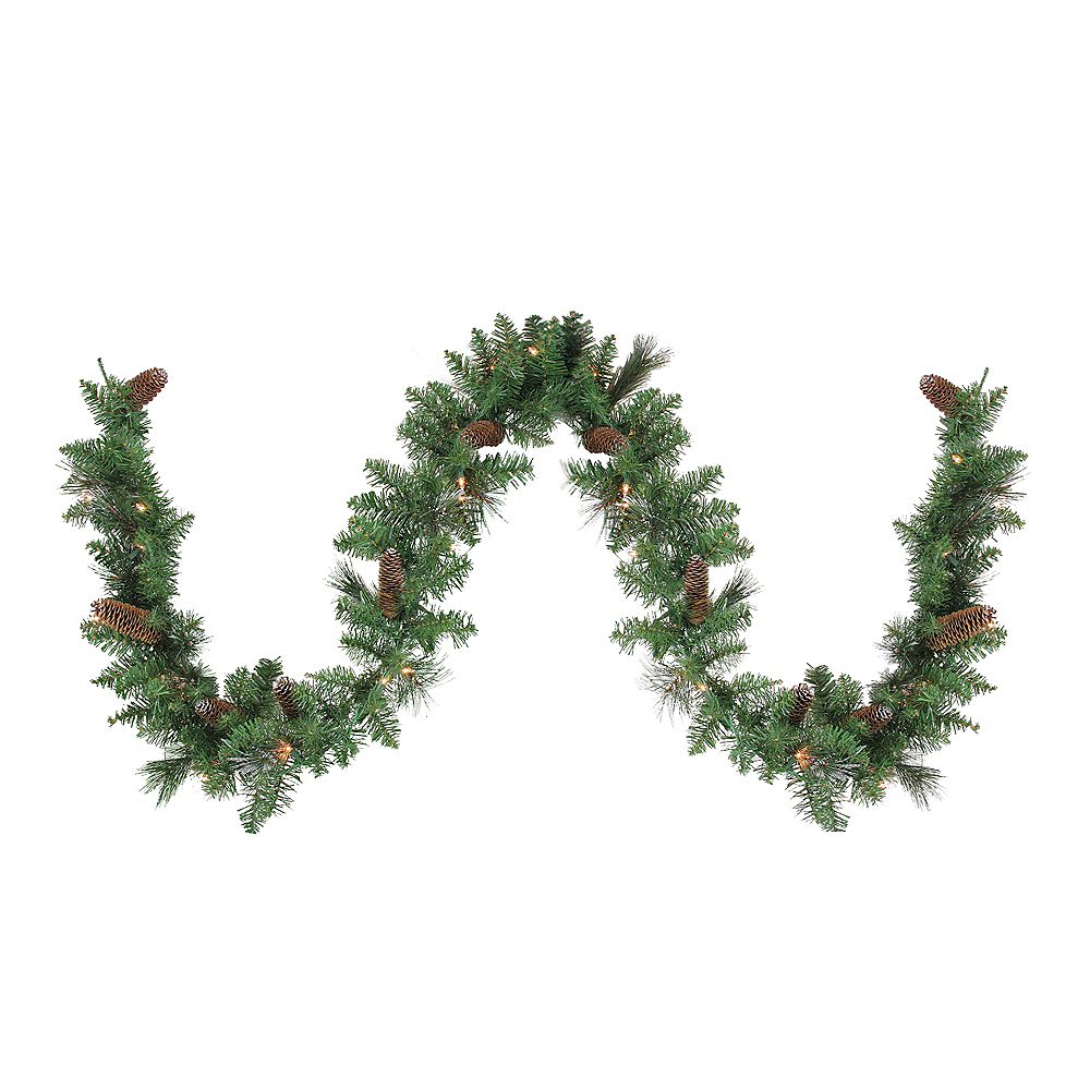 Northlight 9' x 10" PreLit Yorkville Pine Artificial Christmas Garland