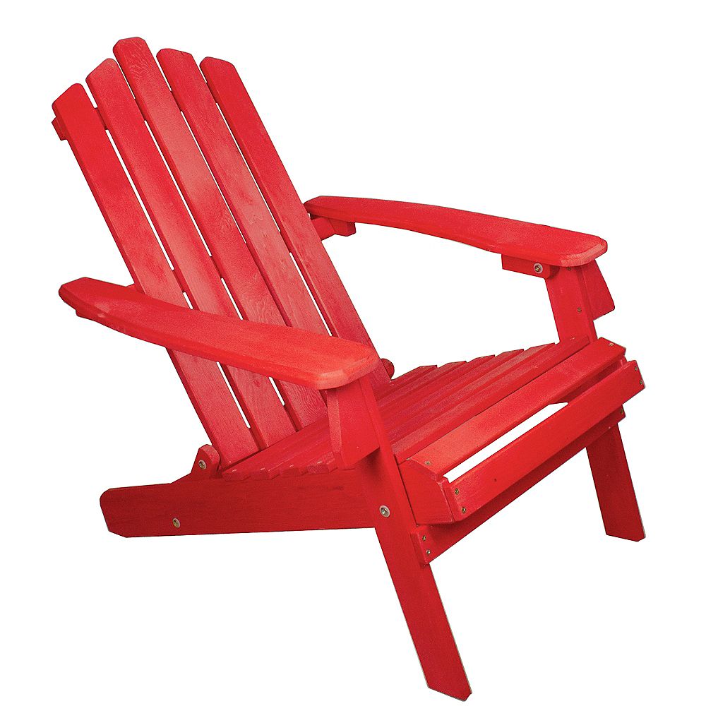 Northlight 36 Red Classic Folding, Wooden Adirondack Chairs Canada