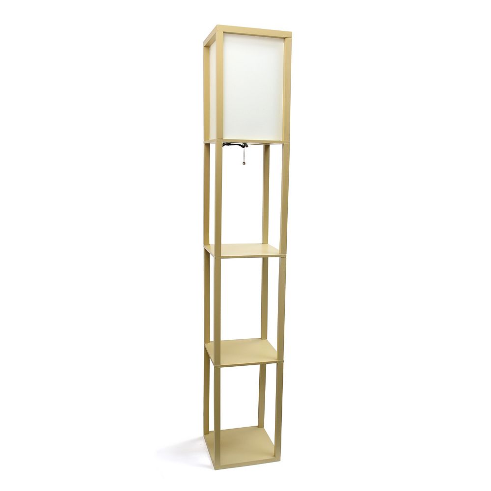 Simple Designs 62 75 Inch Tan Floor Lamp Etagere Organizer Storage Shelf With Linen Shade The Home Depot Canada Simple Designs 62 75 Inch Tan Floor, Floor Lamps With Shelf Canada