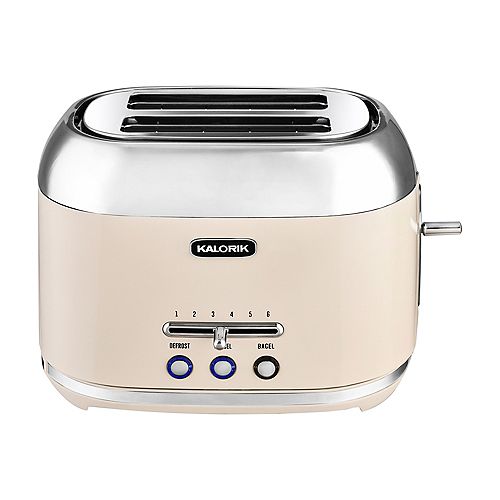 Kalorik 2-Slice Retro Toaster, Cream