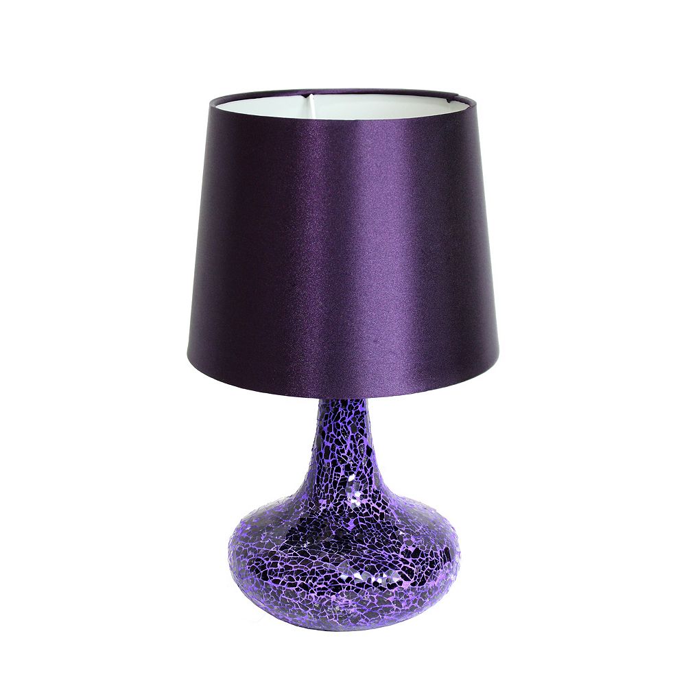 Simple Designs 1417 Inch Purple Table Lamp The Home Depot Canada