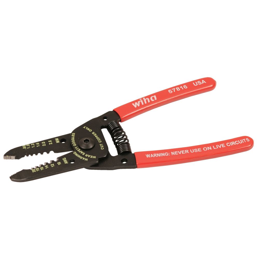 Wiha Classic Grip Compact Wire Strippers With Return Spring 6" 10-20 ...