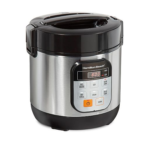 Compact Multi Cooker, 1.5 Quart, with Rice/Egg/Slow Cooker and Food Steamer Functions 37524