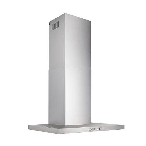 30-inch Wall Mount T-Style Chimney Range Hood 450 CFM in Stainless Steel (Optional Non-Duct Kit Separate)