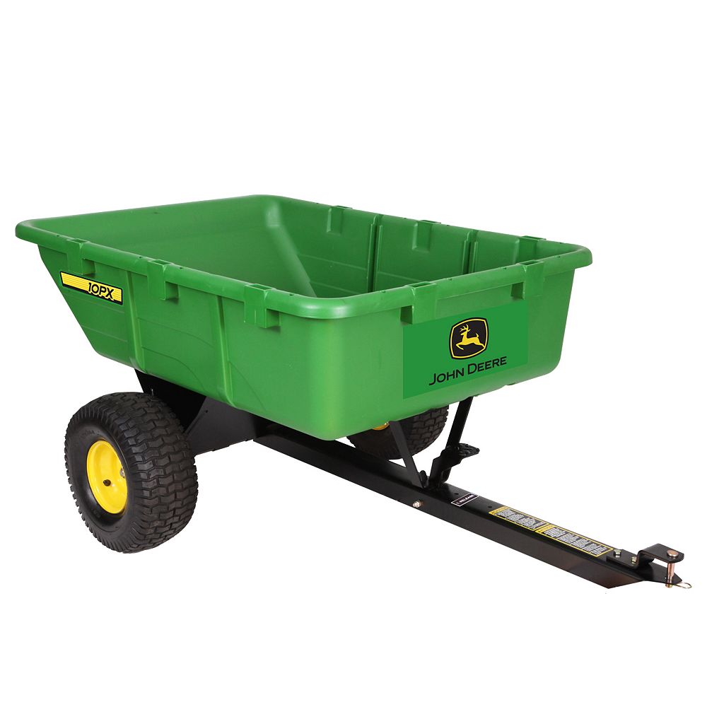 BrinlyHardy 650 lb. 10 cu. ft. TowBehind Poly Utility Cart with Full 180° Dump The Home