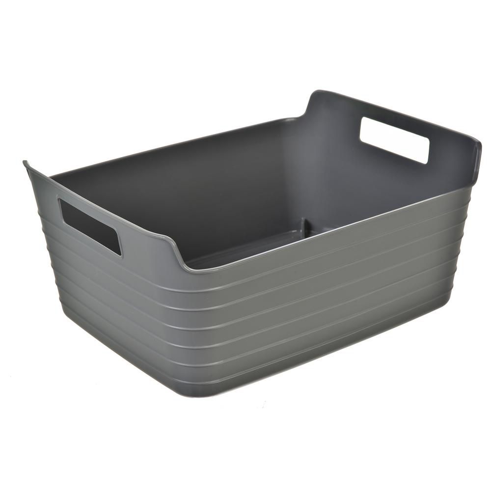 Flex Tray 9.5L (2.5 Gal.) Storage Tray in Light Grey 1001591310 The