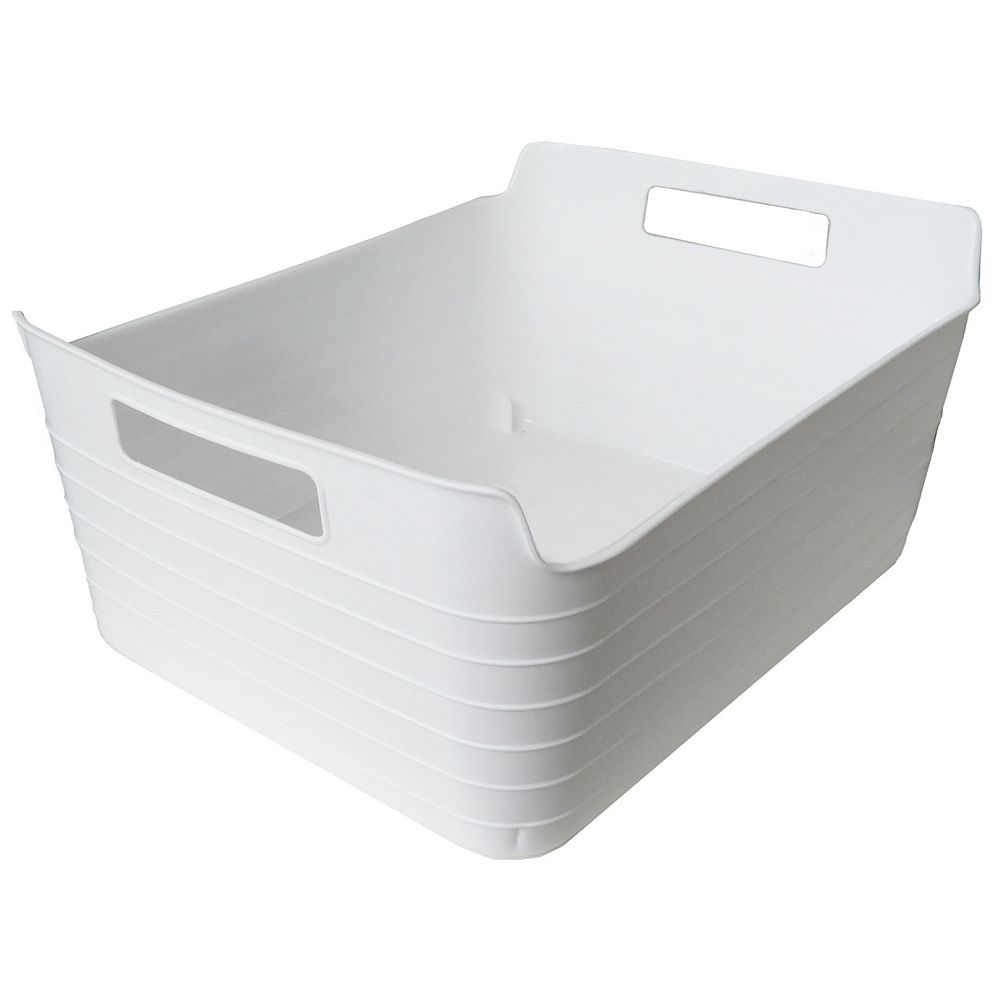 Flex Tray 9.5L (2.5 Gal.) Storage Tray in White 1001591311 The Home