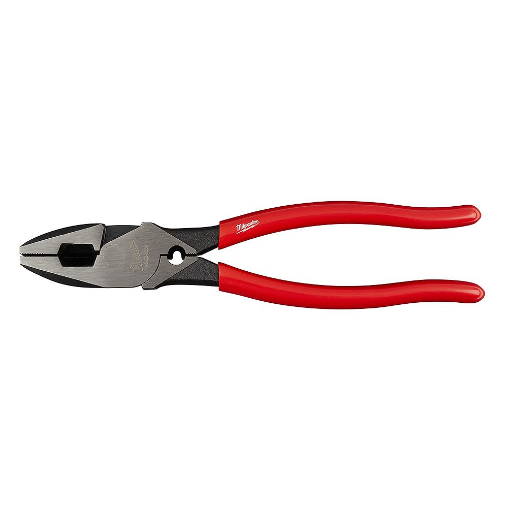 Milwaukee Tool 9 inch HighLeverage Linesman Pliers with Crimper The Home Depot Canada