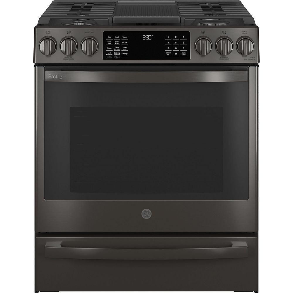 GE Profile 30inch SlideIn Convection Gas Range with WiFi Connect in