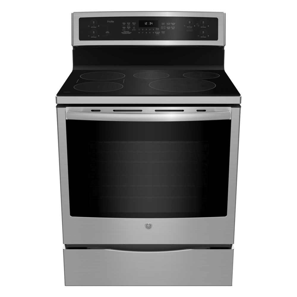 GE Profile 30 Inch Freestanding Induction Range In Fingerprint   P 1001592624 