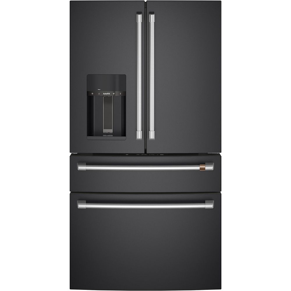 matte black beverage fridge
