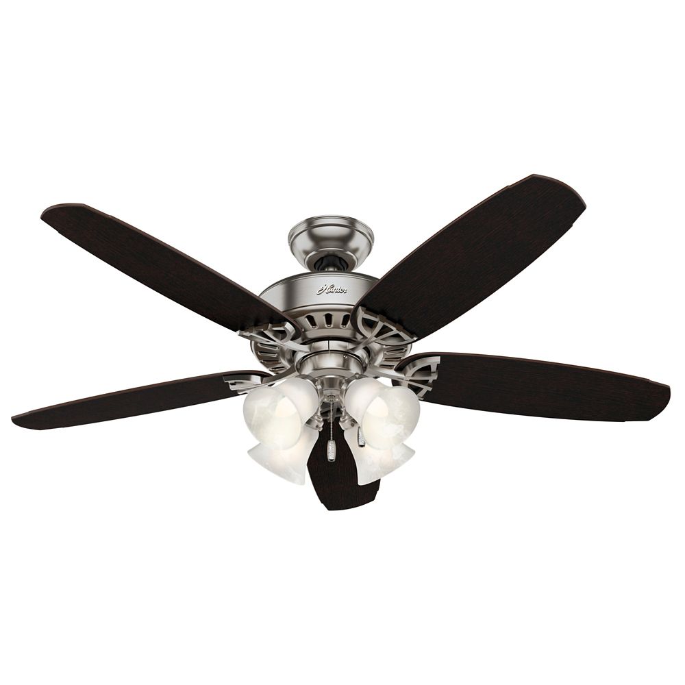 Hunter Allendale 52 Inch Indoor Brushed Nickel Ceiling Fan With Lights   P 1001592893 