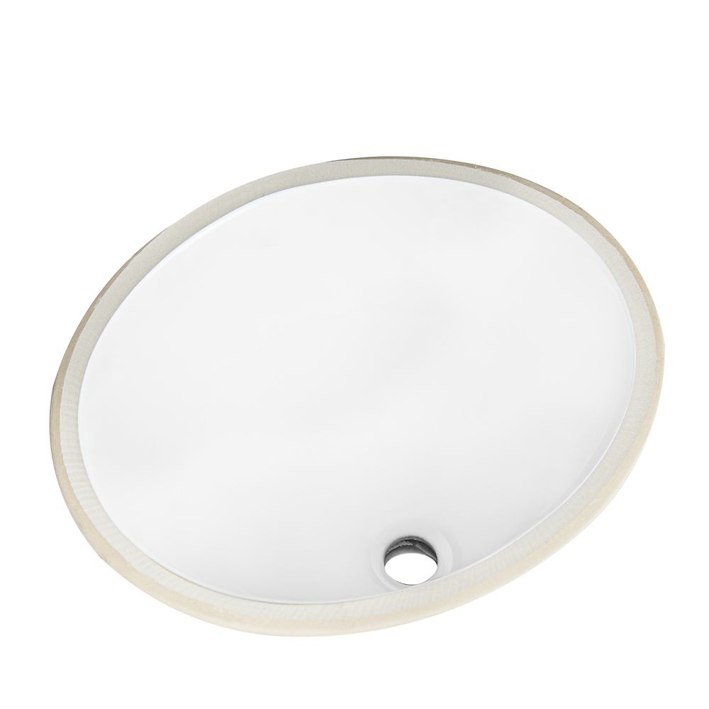 Glacier Bay Oval 19 Inch Undermount Sink In White The Home Depot Canada   P 1001592911 