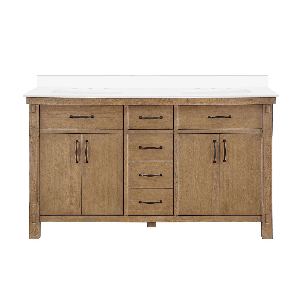 HDC Bellington 60 in.Vanity in Almond Toffee with Engineered Stone