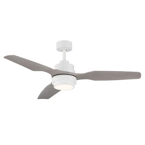 Denver 48-inch Indoor Ceiling Fan with LED Light in Matte White with Remote Control