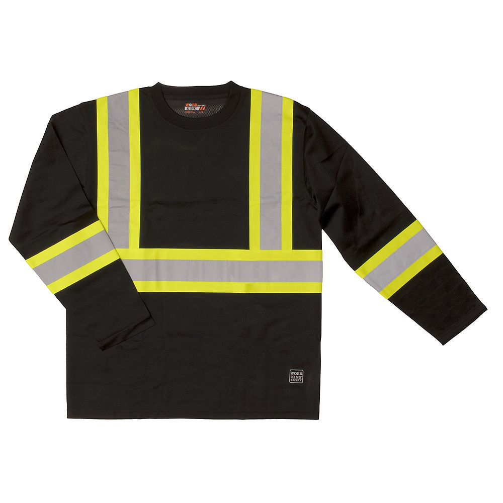 Work King Safety T Shirt L/S Blk S The Home Depot Canada