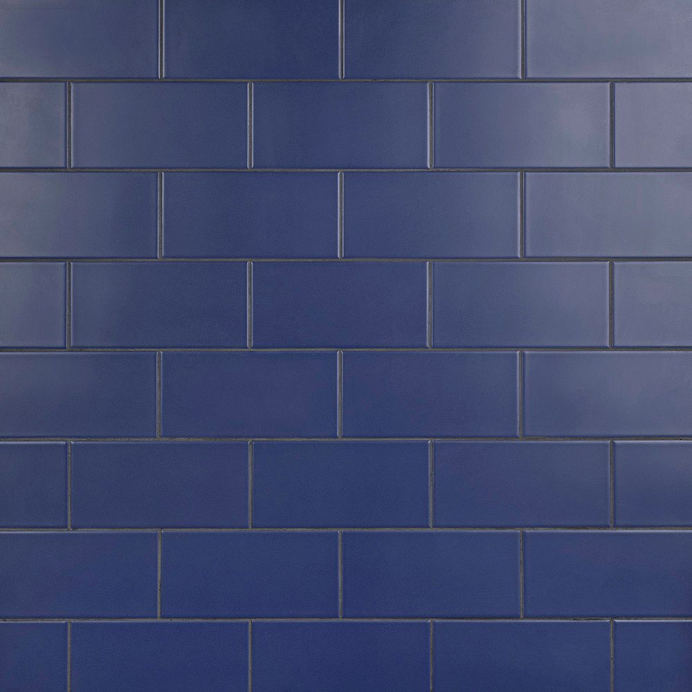 Merola Tile Projectos 7-3/4-inch x 3-7/8-inch Azul Matte Ceramic Subway ...