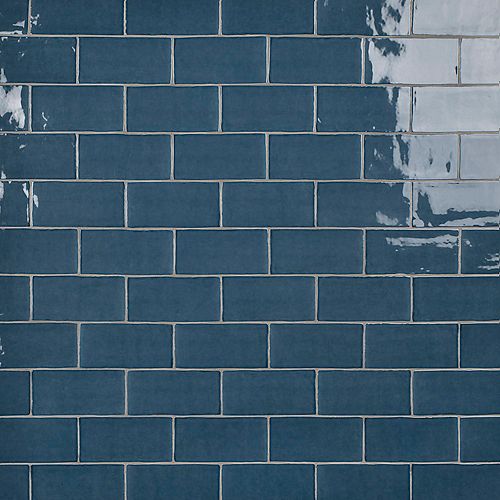 SAMPLE - Castillo Denim 3 in. x 6 in. Ceramic Subway Wall Tile