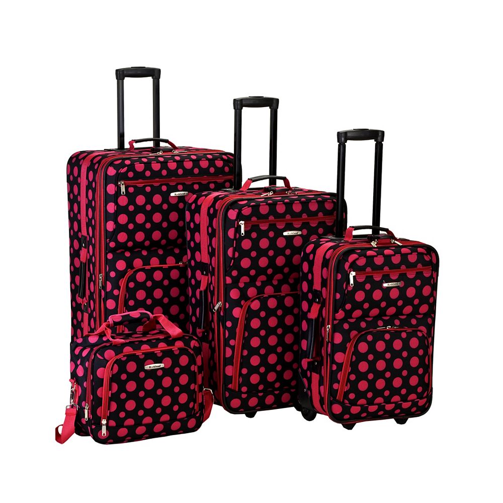 Rockland Deluxe Softside Luggage Set, Blackpkdot The Home Depot Canada