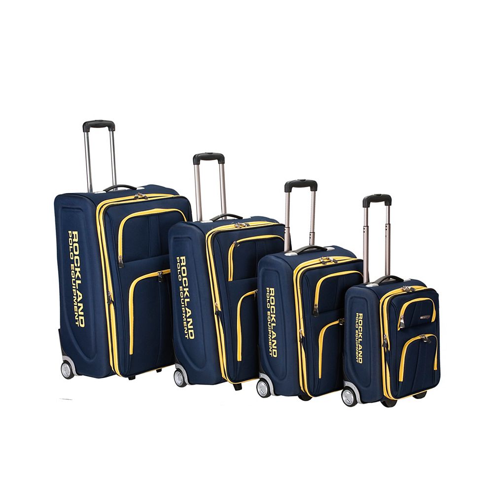 Rockland Varsity Polo Equipment Luggage Set, Navy The Home Depot Canada