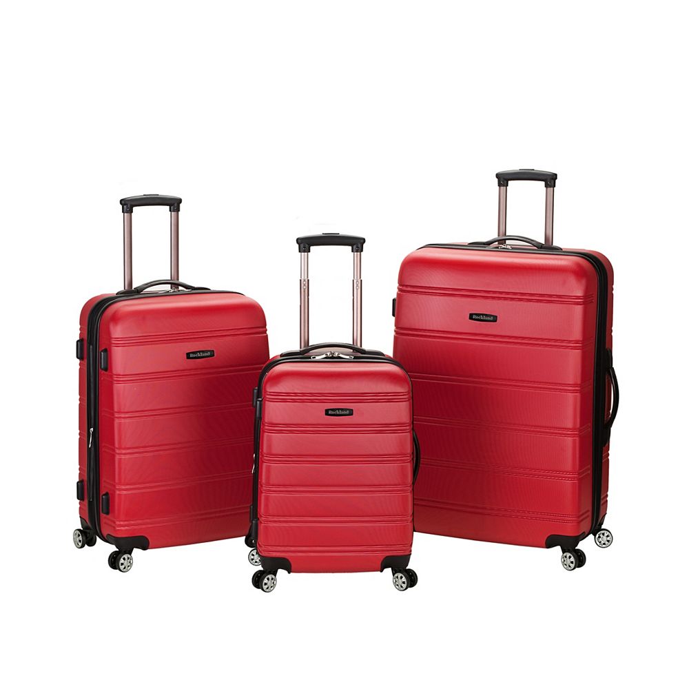 Rockland Melbourne Hardiside 3Piece Luggage Set, Red The Home Depot