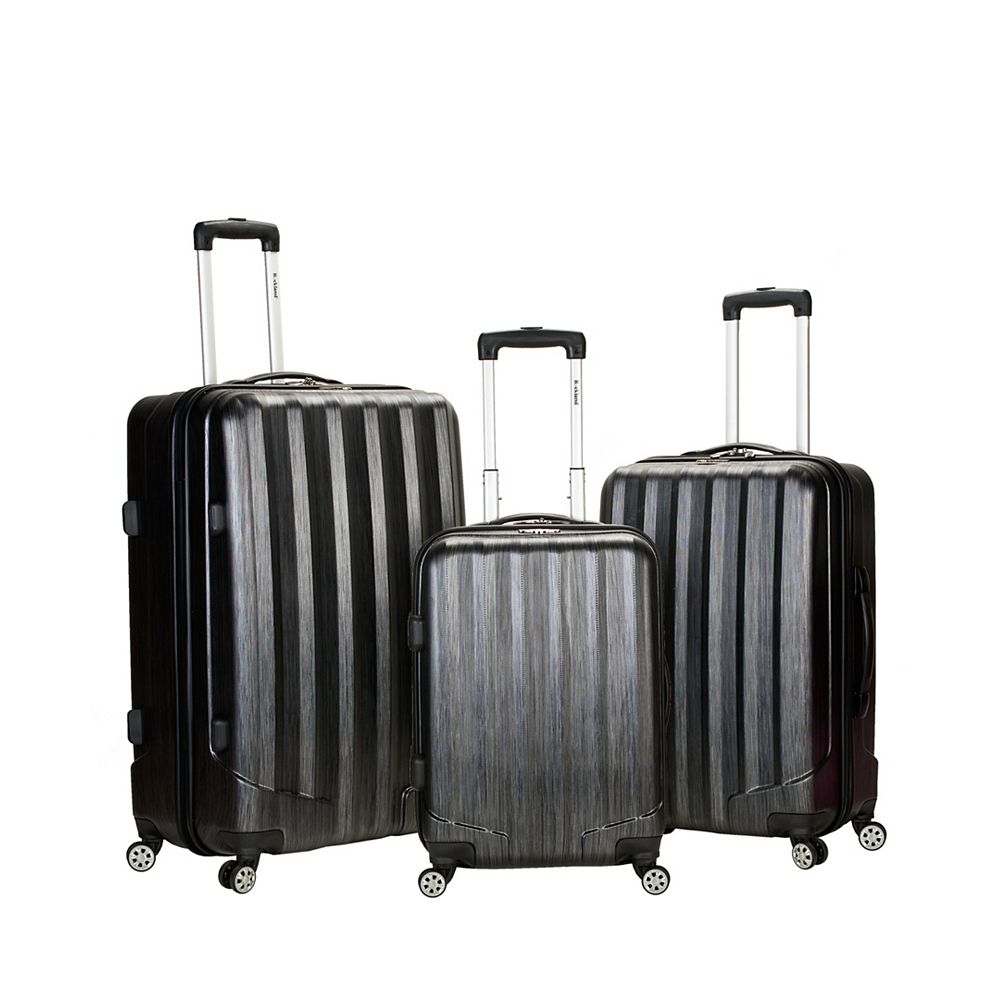 Rockland Metallic Hardside Luggage Set, Carbon The Home Depot Canada