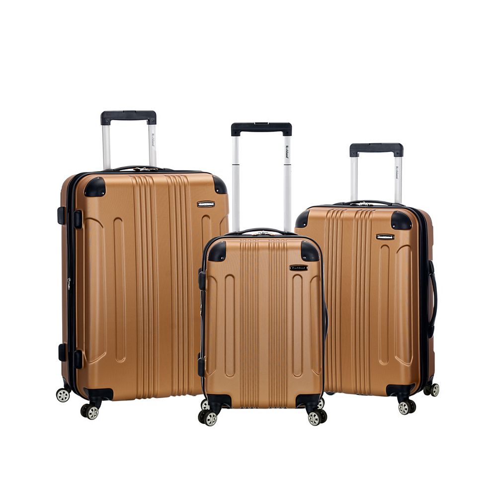 Rockland Sonic Hardside Luggage Set, Gold | The Home Depot Canada