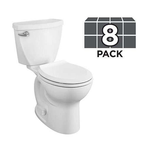 American Standard Cadet 10-inch Rough-in 2-Piece Single-Flush Round Bowl Toilet in White (4 Pack)