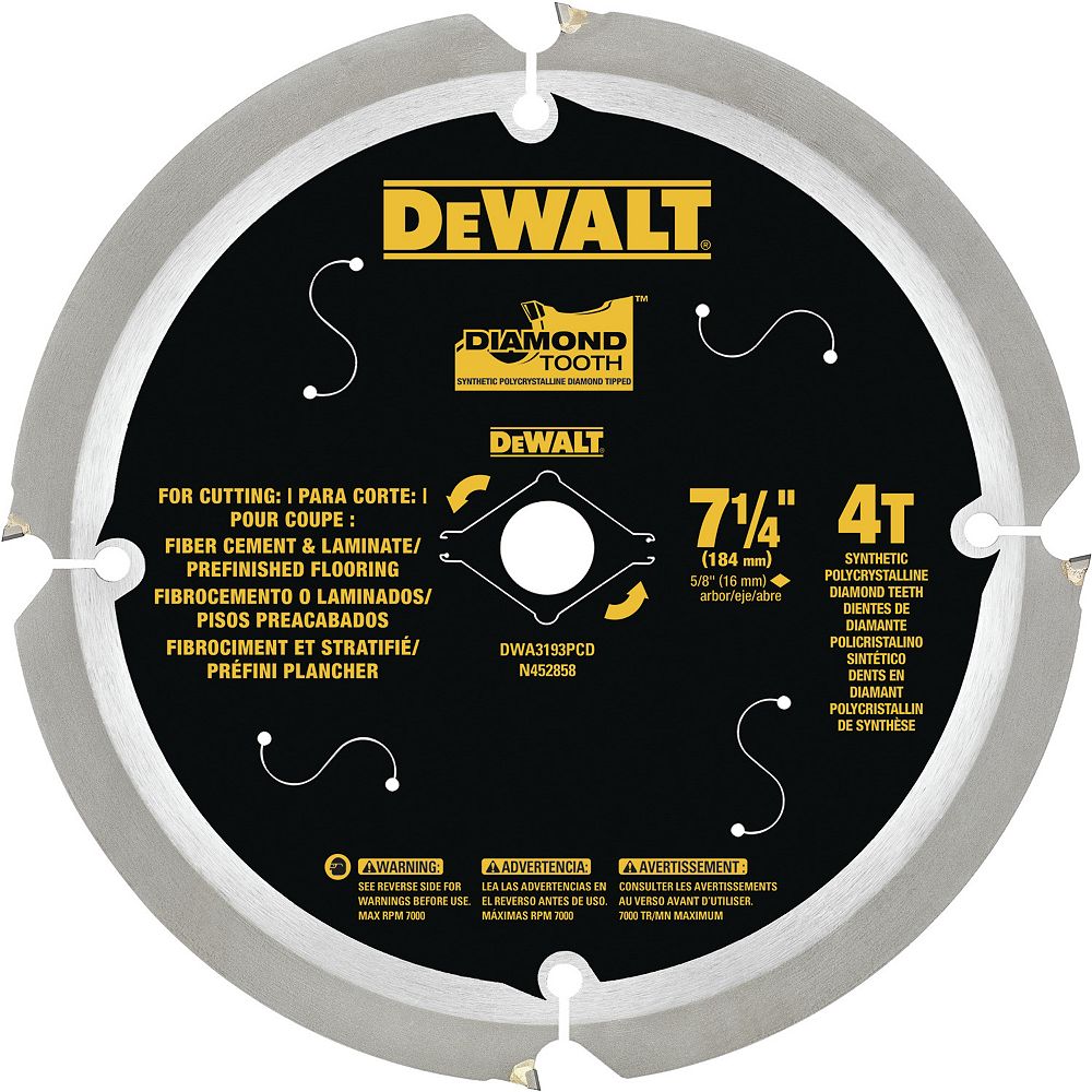 Dewalt Fiber Cementlaminate Saw Blade 7 14 Inch Dwa3193pcd The