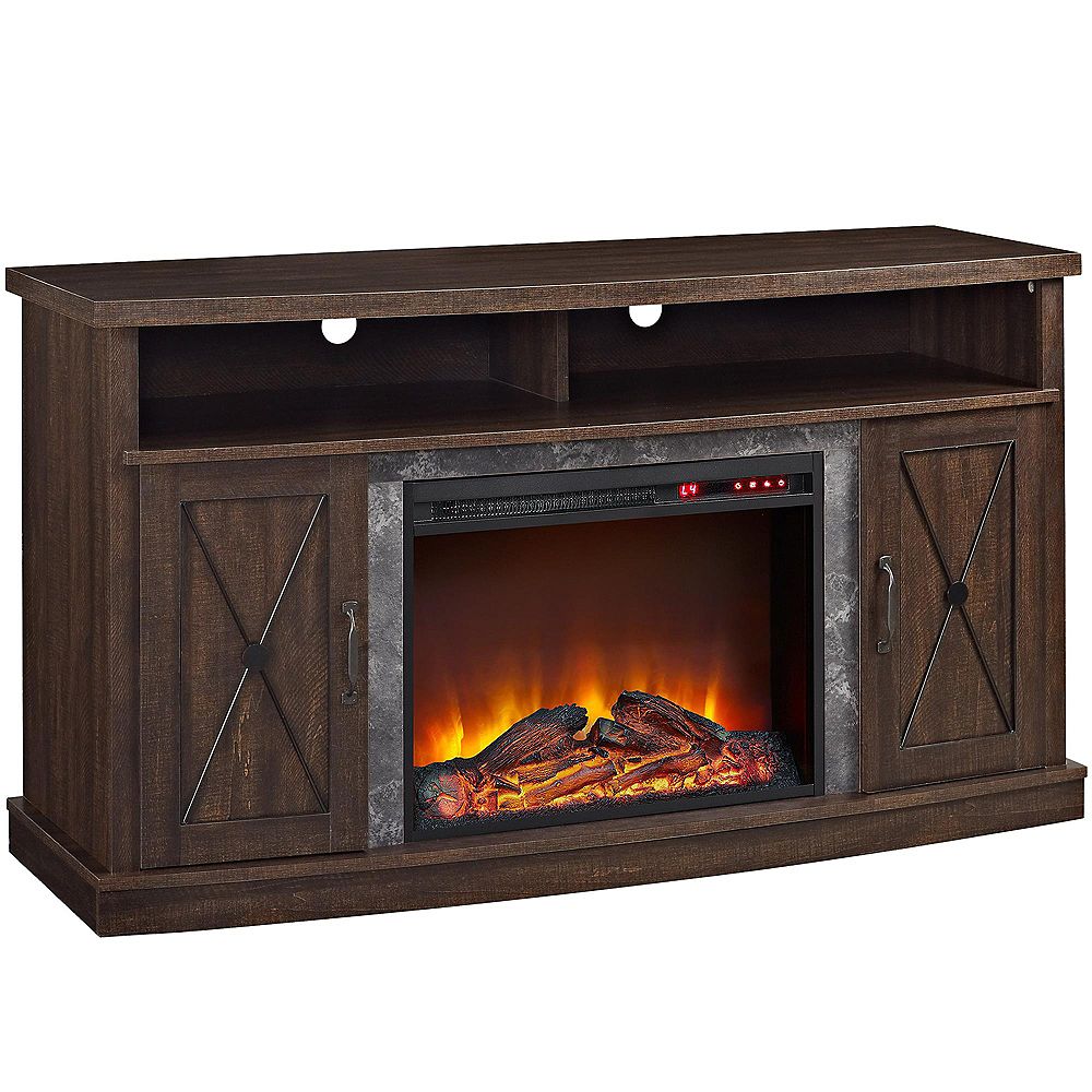 Dorel Barrow Creek Electric Fireplace TV Stand for TVs up to 60