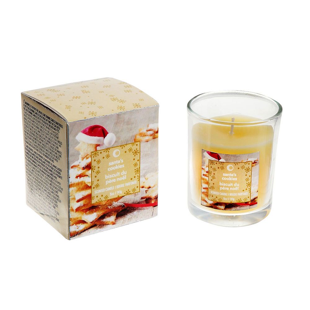 Ih Casa Decor 5 Oz Jar Candle In Gift Box Santa S Cookies The Home Depot Canada