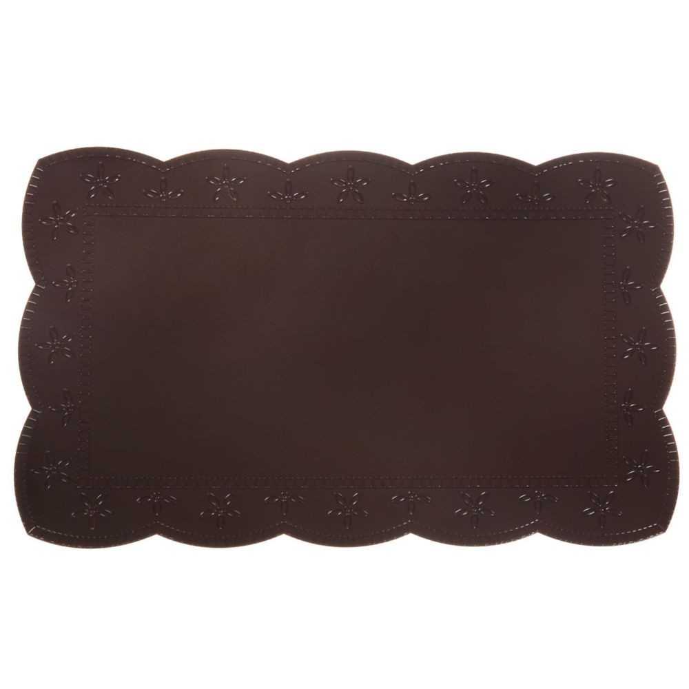 IH Casa Decor Plastic Placemat With Border (Chocolate) The Home Depot
