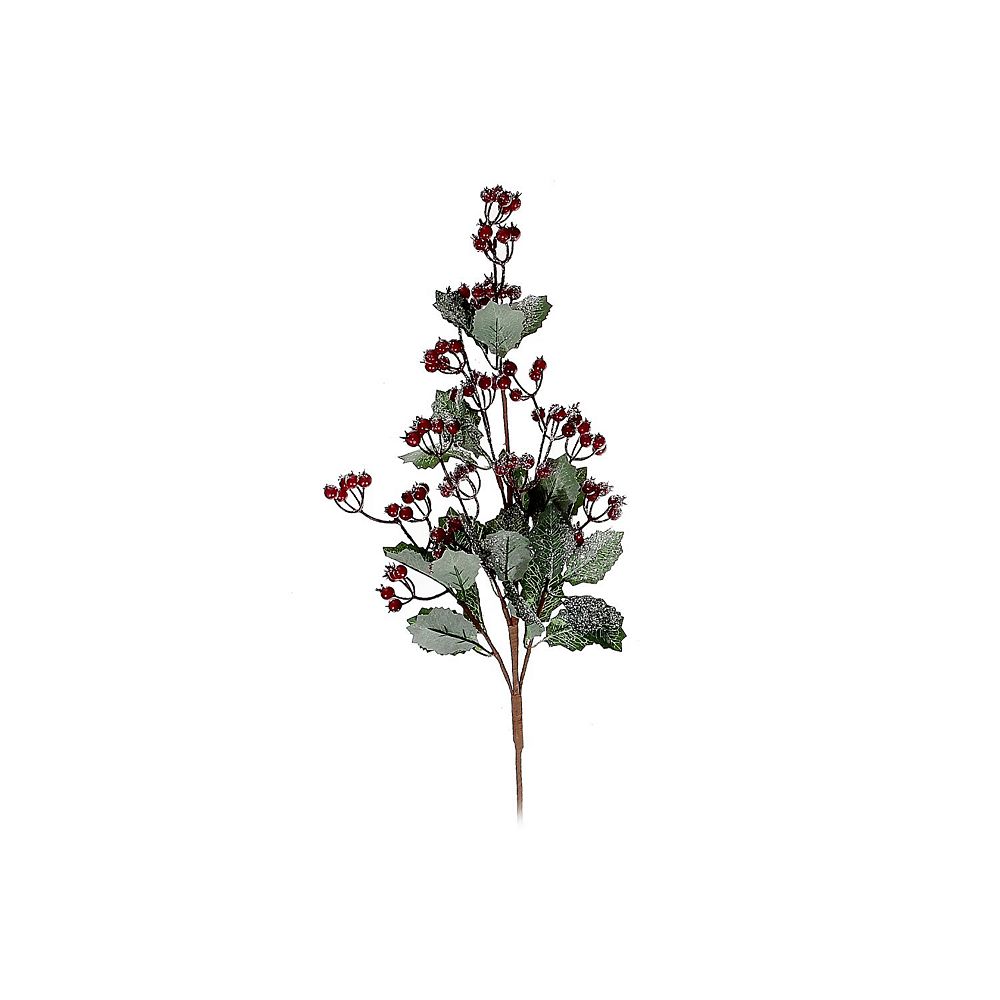Ih Casa Decor Frosted Red Berry Spray The Home Depot Canada