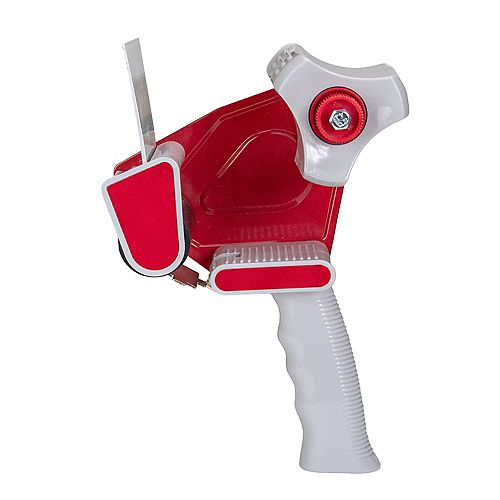 10" Red and Gray One Handed 3 Inch Packing Tape Gun