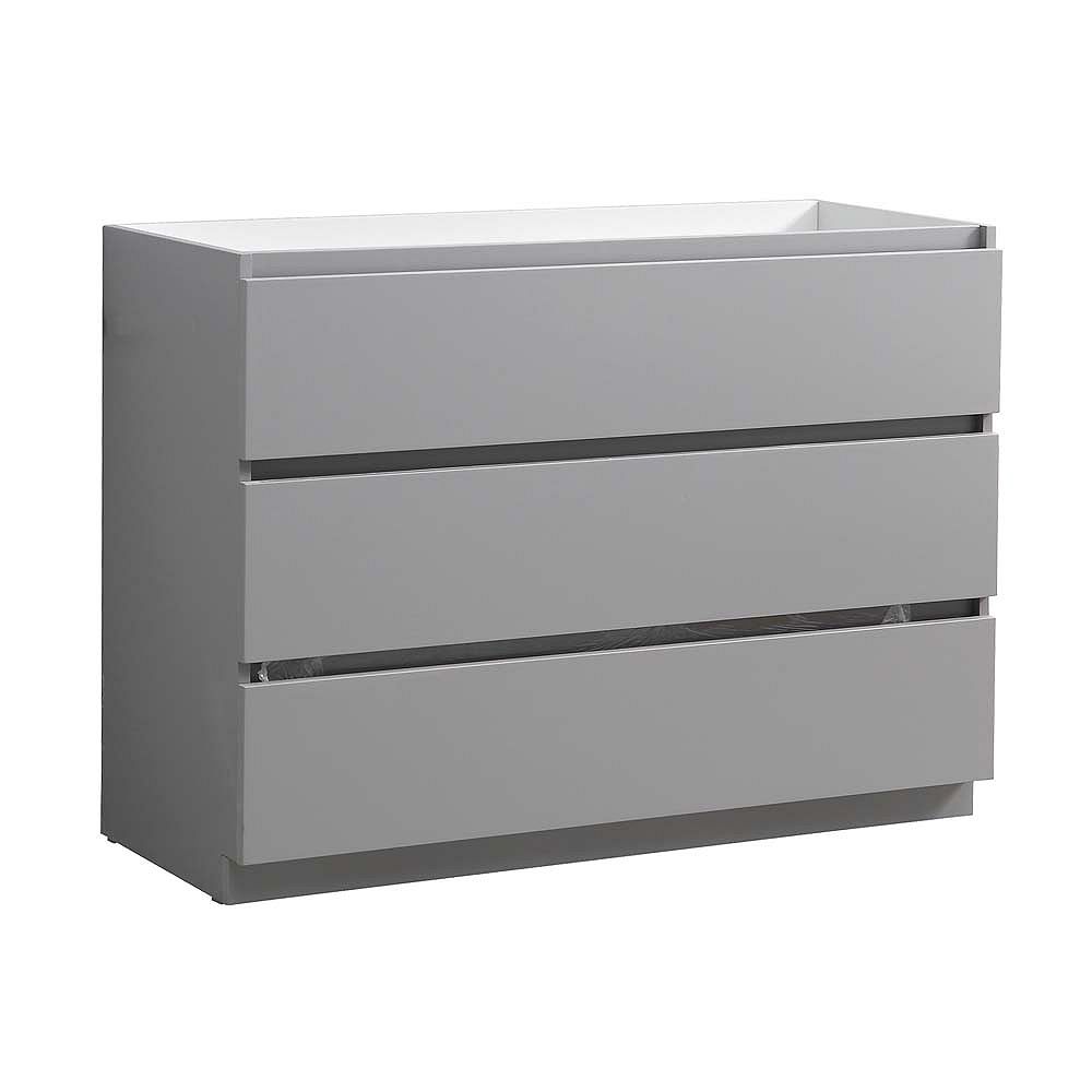 Fresca Lazzaro 47 Inch Free Standing Modern Bathroom Vanity Only In Gray The Home Depot Canada