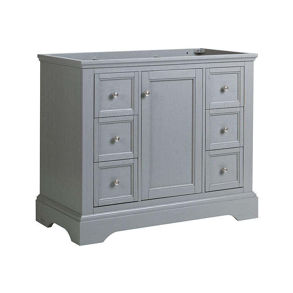 Fresca Windsor 40 inch Gray Textured Traditional Bathroom Vanity Only The Home Depot Canada