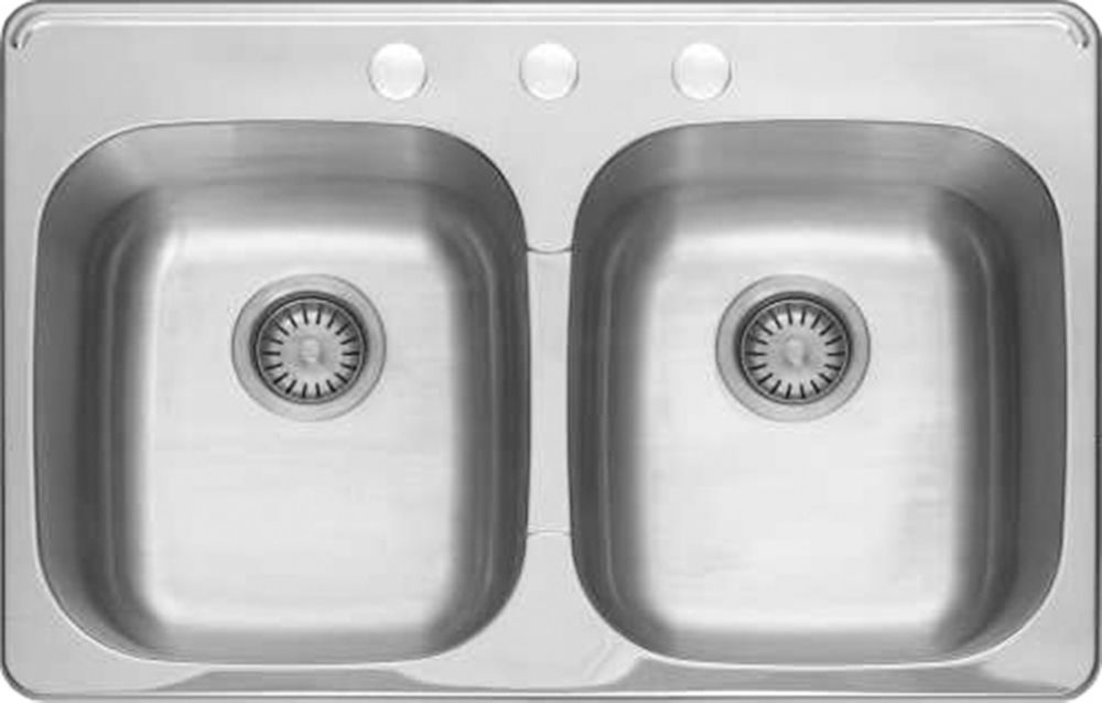 American Standard Colony 31x20 Top Mount Double Bowl Kitchen Sink The   P 1001597202 