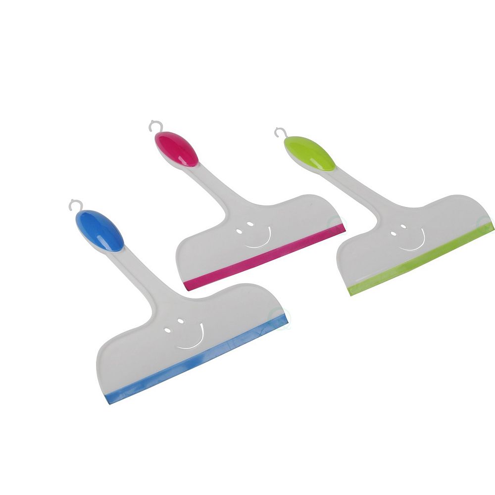 Basicwise Set of 3 Window and Shower Silicone Squeegees The Home