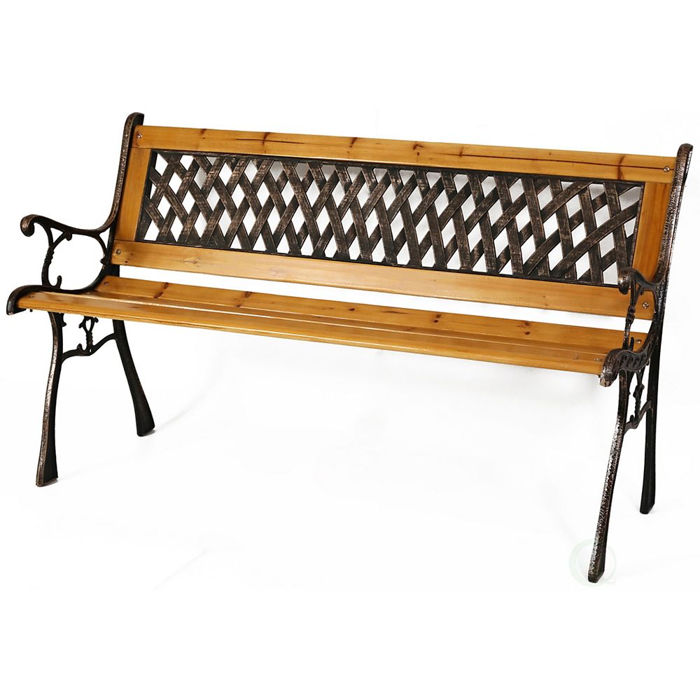 Gardenised Patio Garden Park Yard 49 Outdoor Wooden Bench The Home Depot Canada