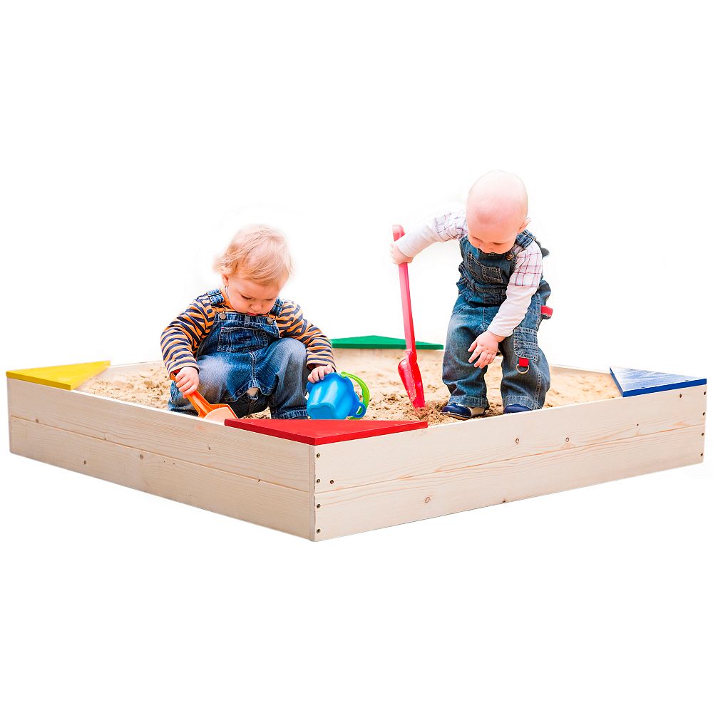 Vintiquewise Outdoor Wooden Sand Box with Floor Cover and Waterproof Protection Cover, Squ... | The Home Depot Canada Vintiquewise Outdoor Wooden Sand Box with Floor Cover and Waterproof Protection Cover, Squ... | The Home Depot Canada