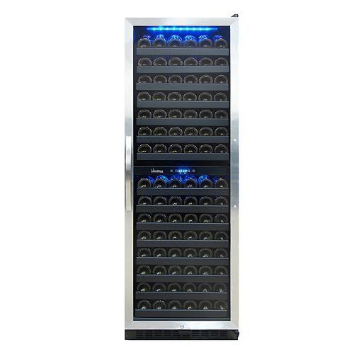 155-Bottle Dual-Zone Wine Cooler